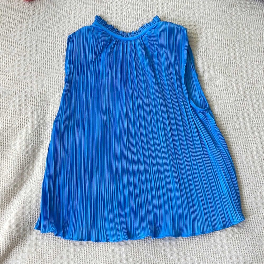 Blue High Neck Top